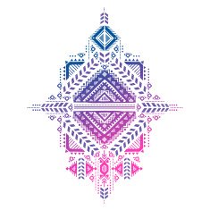 Tribal vector ethnic Mexican African ornament N21