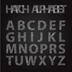 Stripped alphabet chalkboard