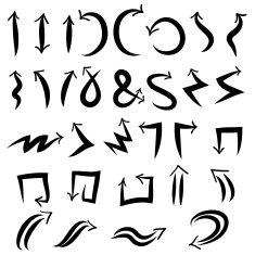 Hand drawn vector arrows set N2