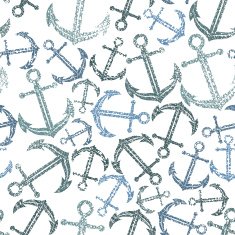 Sa travel theme repeating vector background Anchors seamless