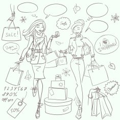 Fashion and Beauty hand drawn collection N9