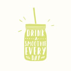 Drink smoothie everyday Jar silhouette