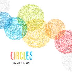 Hand Drawn Circles Background N3