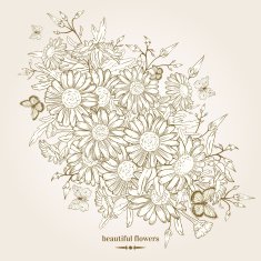 Floral background with chamomile N2