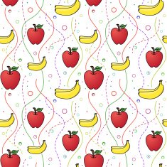 Apples and Bananas seamless pattern