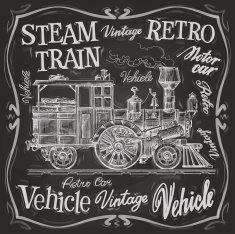 steam train vector logo design template locomotive or transportation icon