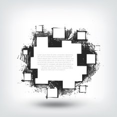 Vector design element Hand drawn banners on white background N3