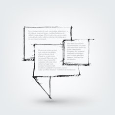 Vector design element Hand drawn banners