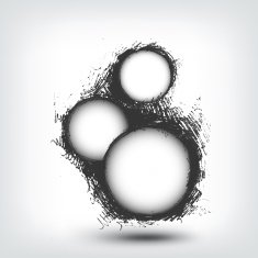 Vector design element Hand drawn banners on white background N5