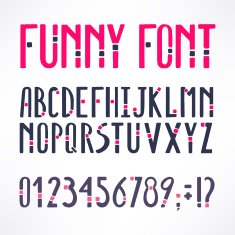 pink and gray hand-drawn font N2