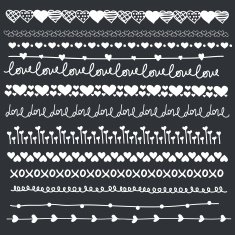 Hand drawn design borders N3