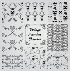 Hand Drawn Floral Seamless Patterns N3