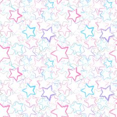 Grunge color stars Vector seamless pattern