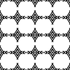 Aztec tribal art seamless pattern in black and white