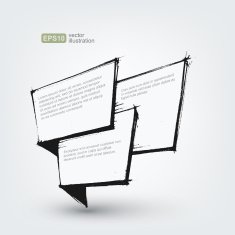 Vector design element Hand drawn banner on white background N4