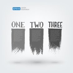 Vector design element Hand drawn banners on white background N7
