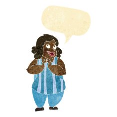 cartoon happy cook with speech bubble N11