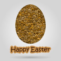 easter egg decorated with doodles N9