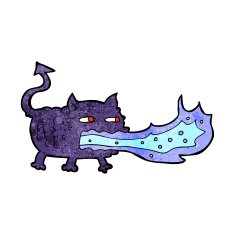 cartoon fire breathing imp N13