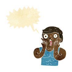 cartoon shocked gym man with speech bubble N24