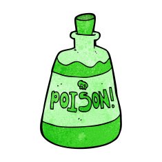 cartoon bottle of poison N14
