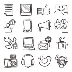 Social media icons set N6