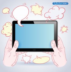 phone Speech Bubble vector illustration N3