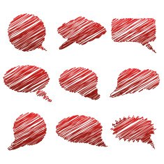 handwriting communication bubbles N2