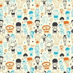 cute cartoon pattern seamless