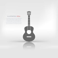 Guitar icon Music background
