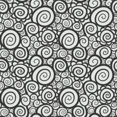 Seamless abstract curly wave pattern N11