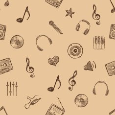 Vector Music Pattern Background N15