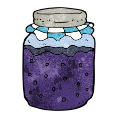 Cartoon Jam Jar N25