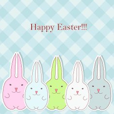 Easter card with cute bunny N2