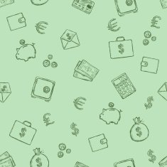 Vector Seamless Pattern of Finance N15