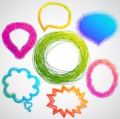 colorful hand drawn speech N2