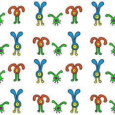 Seamless pattern UFO-16 N2