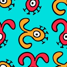 Seamless pattern UFO-8 N2