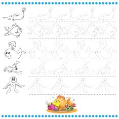 Connect the dots number of images - exercise for kids N6
