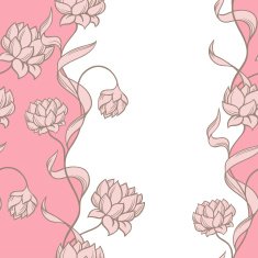 Seamless pattern with abstract flowers N3