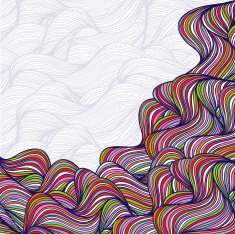 Abstract hand-drawn waves background N7