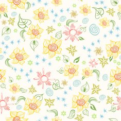 seamless pattern with sunflowers N2