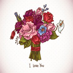 Vintage Doodle Wedding Bouquet