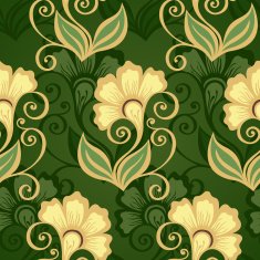 Seamless Floral Pattern (Vector) Hand Drawn Texture N144
