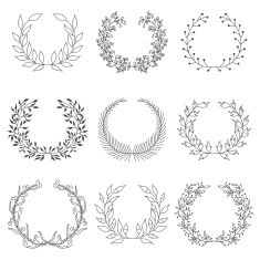 Hand drawn laurels