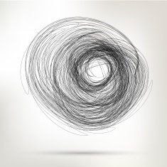 Easy drawing swirl illustration