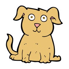 comic cartoon happy dog N26