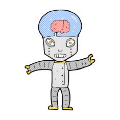 funny comic cartoon robot N16