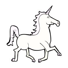 comic cartoon unicorn N12