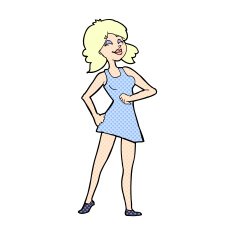 comic cartoon proud woman N9